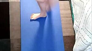 Vee Does Morning Yoga and Masturbates