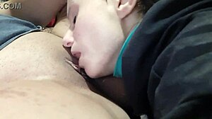 My girlfriend licks and drinks all my dripping pussy juices in a wet lesbian orgasm scene with clothes ripped