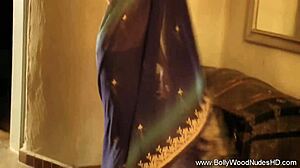 Watch This Brunette Indian Beauty Undress With Teasing Striptease Moves.