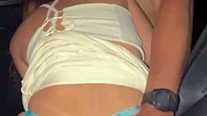 Husband shares beautiful redhead wife with two blacks on abandoned land