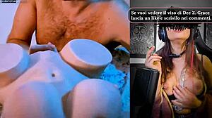 डी जेड ग्रेस ने बस्टी ब्रिटनी की हॉर्नी आवाज इटालियन डायलॉग्स में खोली