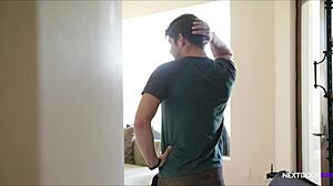 Connor retaliates by spending time with his boyfriend's buddy, sharing kisses and tattoos in a neighborly setting - nextdoorraw