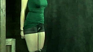 Redhead sub bound and masked before intense fingering!