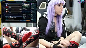 Teen Masturbating While Playing League Of Legends URF Mode