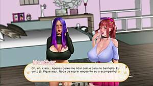 Stepsister gives intense blowjob and swallows every drop of cum in this hentai scene.