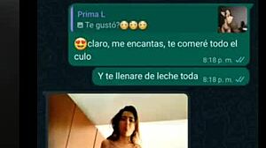 I chat with my cousin on whatsapp and she gets hot in my room.