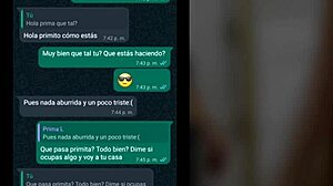 I chat with my cousin on whatsapp and she gets hot in my room.