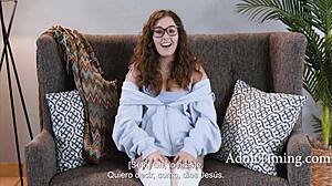 Leana Lovings gets facial on big ass.