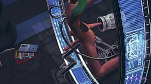 yaoi femboy ash rides sex machine in 3d hentai creampie