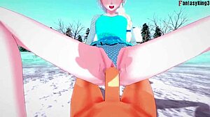 Elsa in hot scenes in 3D cartoon Frozen full of netorare fantasies
