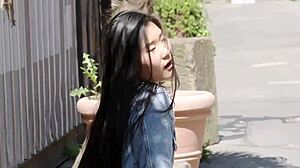 Deep strap-on penetration with fingering?