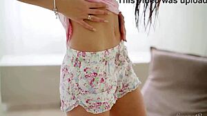 April Moans Loudly Pleasing Her Tight Pussy with Dildo!