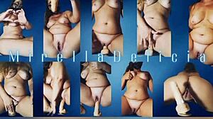 Mirelladelicia compilation of exhibitionism masturbation with dildos