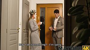 sexy mature tricks her neighbor into hot sex