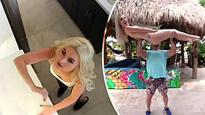 Nurse Hazel Paige Bent Over in Doggystyle, Cowgirl Riding Big Cock Boyfriend in Costume Garter Belt