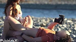 she dominated him in the woods with outdoor pegging