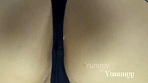 Asian Schoolgirl Lifts Skirt to Show Ass and Loves Fucking on All Fours