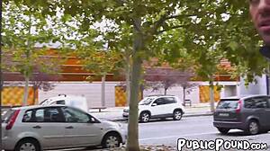 Veronica Leal, 18yo Latina, talked into public blowjob and sex with big cock.