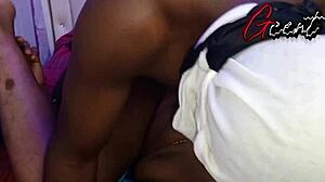 Girlfriend moans with pleasure while getting fucked passionately