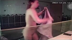 French Blonde Teen Caught on Hidden Cam in Amateur Shower Spy