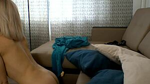 Hot Step Mom in Lingerie Cheats with Blowjob!