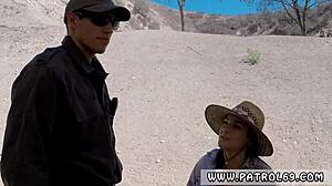 I caught this Scottish brunette Paisley Parker on tape as a police woman in office action. Can’t believe we did hardcore outdoor stuff!