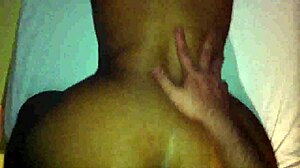 Amateur Brazilian ebony woman receives blowjob and ass fucking with big cock