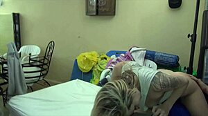 Euro Pornstars Spread Legs Wide for Intense Fucking Before Sleep