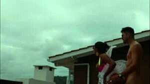 Eu E A Lunna Vaz Fomos Na Varanda Da Casa Onde Estava Tendo Uma Festa E Transamos Gostoso E A Festa Rolando.