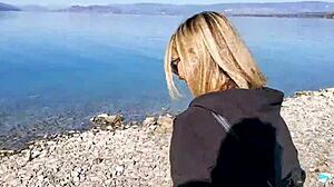 Wow, public beach fuck with tight pussy piercing in paradise!