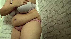 Hot Wife Slowly Strips To Reveal Big Boobs And Hairy Pussy?