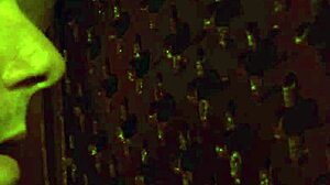 The punk priest confesses his sins with a dicksucking session in the booth, ending in a facial.