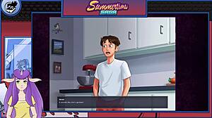 summertime saga part 16: mature blonde and brunette adventure