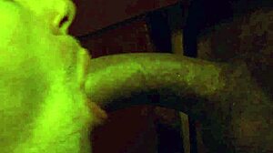 The punk priest confesses his sins with a dicksucking session in the booth, ending in a facial.