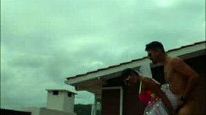 Eu E A Lunna Vaz Fomos Na Varanda Da Casa Onde Estava Tendo Uma Festa E Transamos Gostoso E A Festa Rolando.