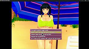 Perfect day beach fuck with mya in 3d cartoon outfit