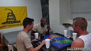 Hot nasty gay blowjob first time with troops