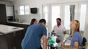 Teen Step Blonde Masturbating with Old Man's Monster Cock!