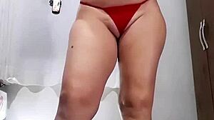 naughty slut smokes while stripping panties lingerie and ripping clothes for anal dildo pov