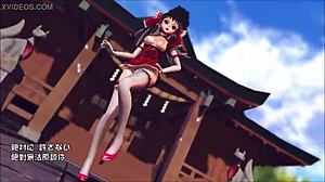 reim touhou pinkcat in 3d cartoon anime hentai