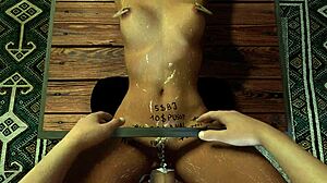 pov bdsm, bound whore's pussy gets creamed, then pisses on cock