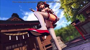 reim touhou pinkcat in 3d cartoon anime hentai