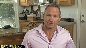 black teen stepdaughter gets bent over and doggystyled