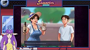 summertime saga part 16: mature blonde and brunette adventure