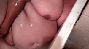 Blonde Beautiful Big Ass Masturbates In Bathtub With Monster Cock Orgasm