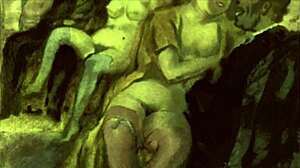 vintage erotic drawings that blend cartoon and anime hentai styles