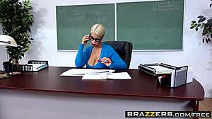 Are Bridgette B's big tits distracting Alex D at school in this cheating scene?