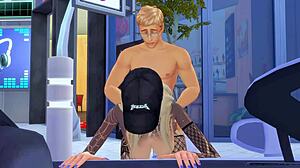 tattoo slut enjoys rough anal and facefuck for cash in anime compilation