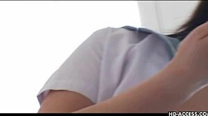 asian teen gives dirty blowjob and takes facial cumshot