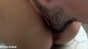 close up licking shaved wet pussy until dripping orgasm